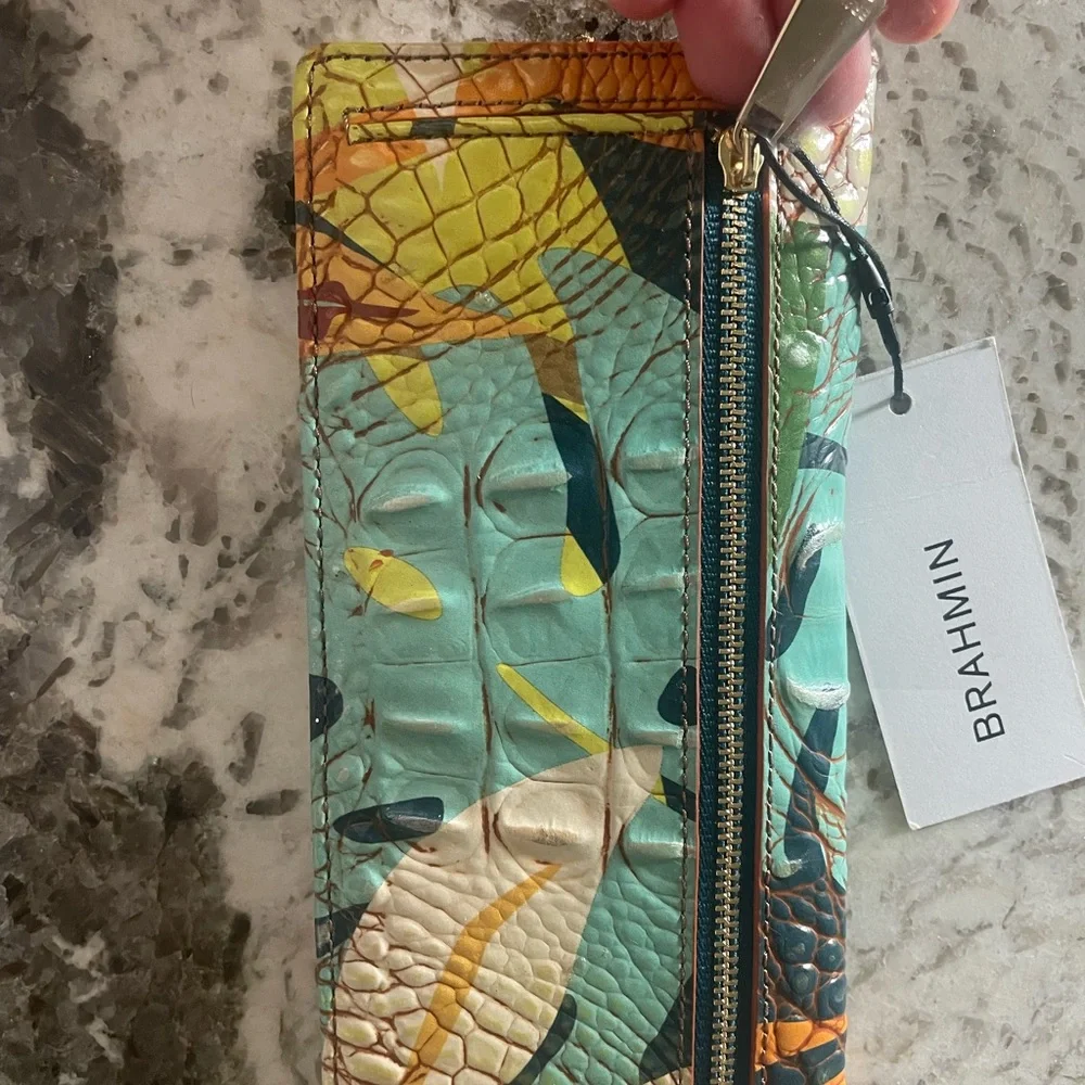 Brahmin Ady Retro Jungle Melbourne Wallet Genuine Leather - Picture 11 of 11